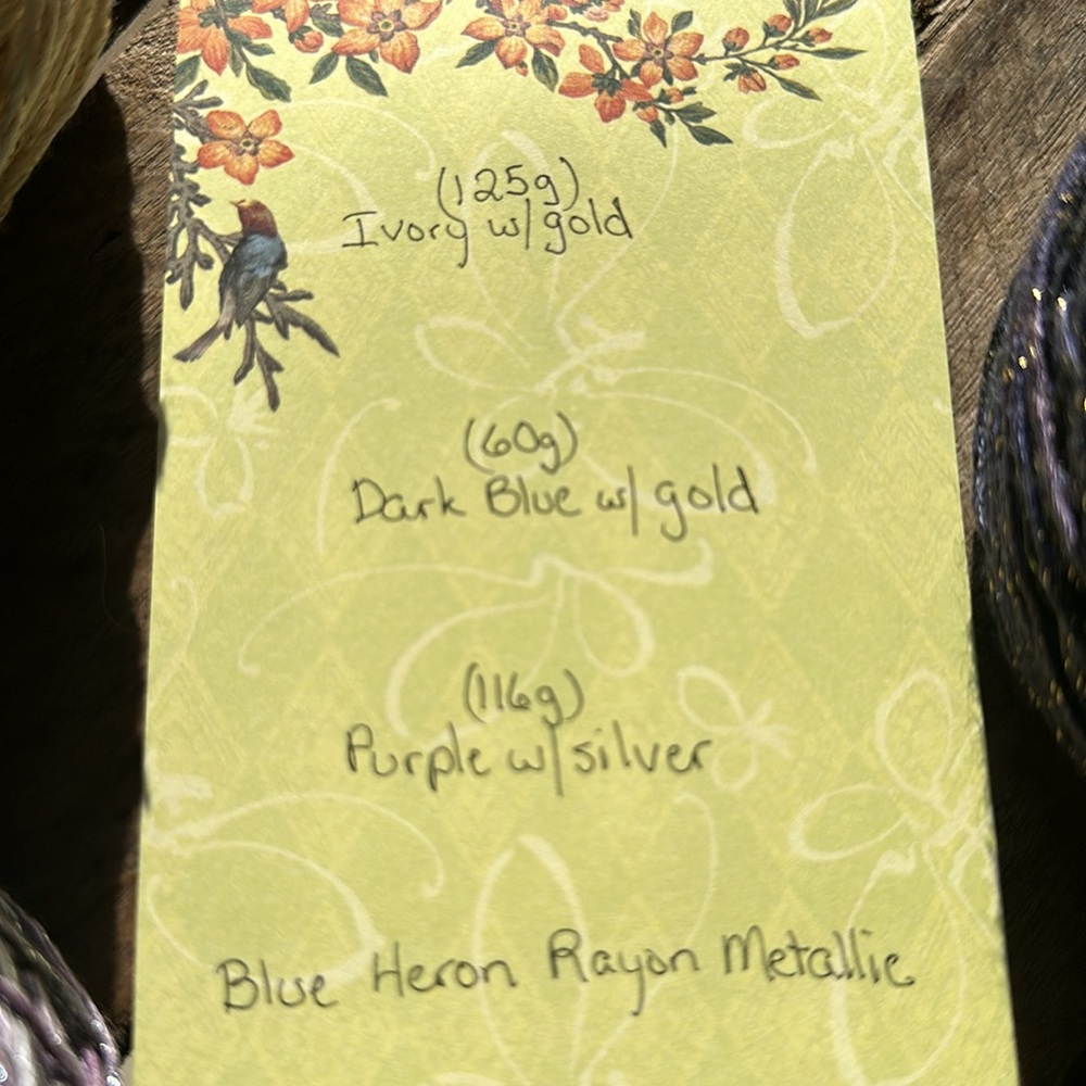 Luxury Blue Heron Rayon Metallic yarn - Picture 5 of 7